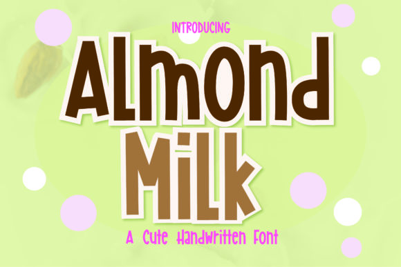 Almond Milk Font for Handmade Creations