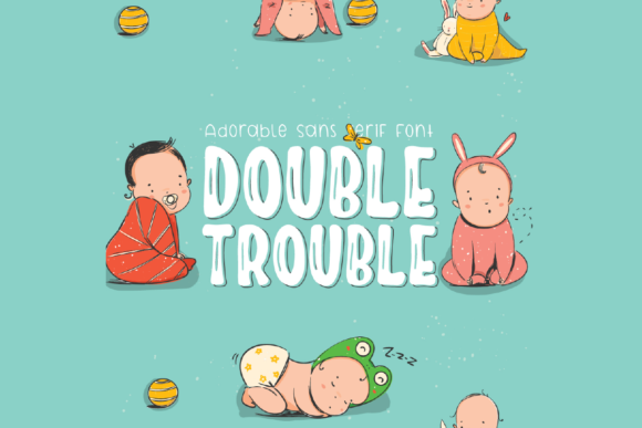 Double Trouble Font for Playful Branding and Digital Creativity