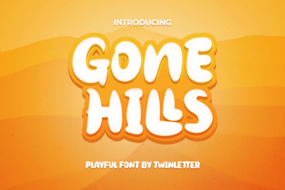 Gone Hills Display Font for Playful Editorial Design