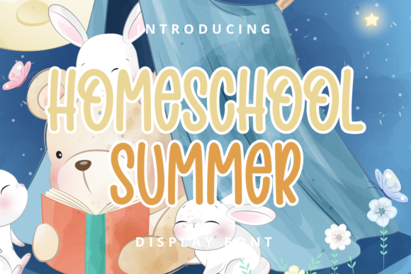 Homeschool Summer: A Playful Display Font for Editorial Design