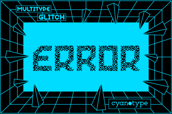 MultiType Glitch Error: A Trendy Display Font for Modern Branding