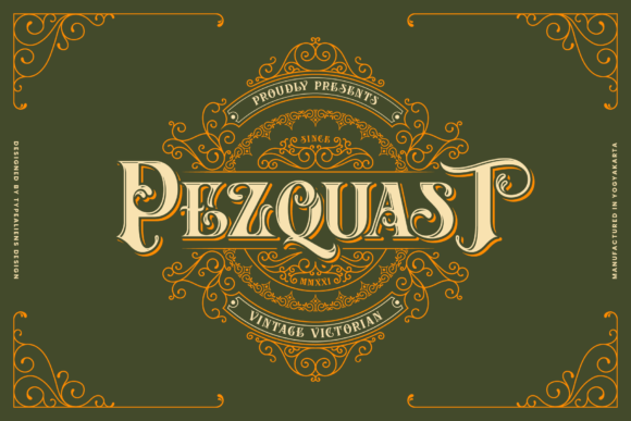 Pezquast: A Vintage Display Font for Bold Creations