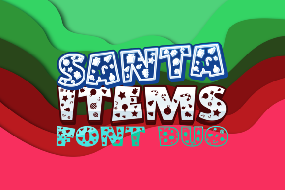 Santa Items Font for Festive Craft Projects
