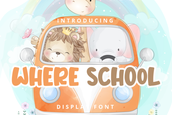 Where School: A Playful Display Font for Creative Projects